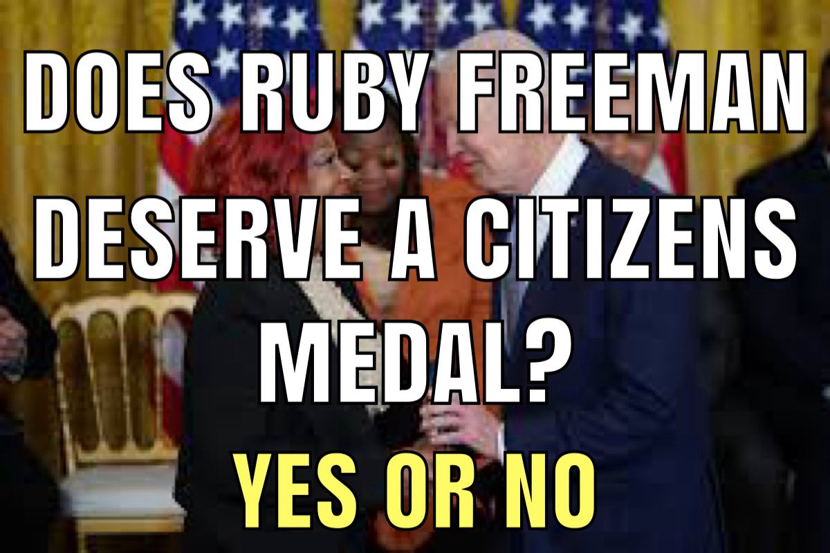 Does Ruby Freeman deserve a Citizens Medal? YES or NO