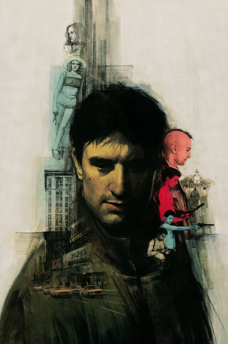 Scanned version.
Taxi Driver : Acrylic and pastel on watercolor paper.  

Available here &gt; uniquelygeekly.com/collections/ha…