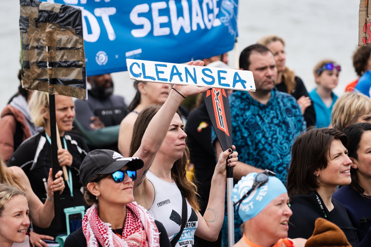 iamtheengine's tweet image. Getting the message across.
Big gathering of people, all ages, interests and backgrounds all united in demanding action to clean up our seas and rivers.

Brighton Surfers Against Sewage 'Paddle Out' protest May 2024

#saspaddleout
#endsewagepollution
#saveourseas