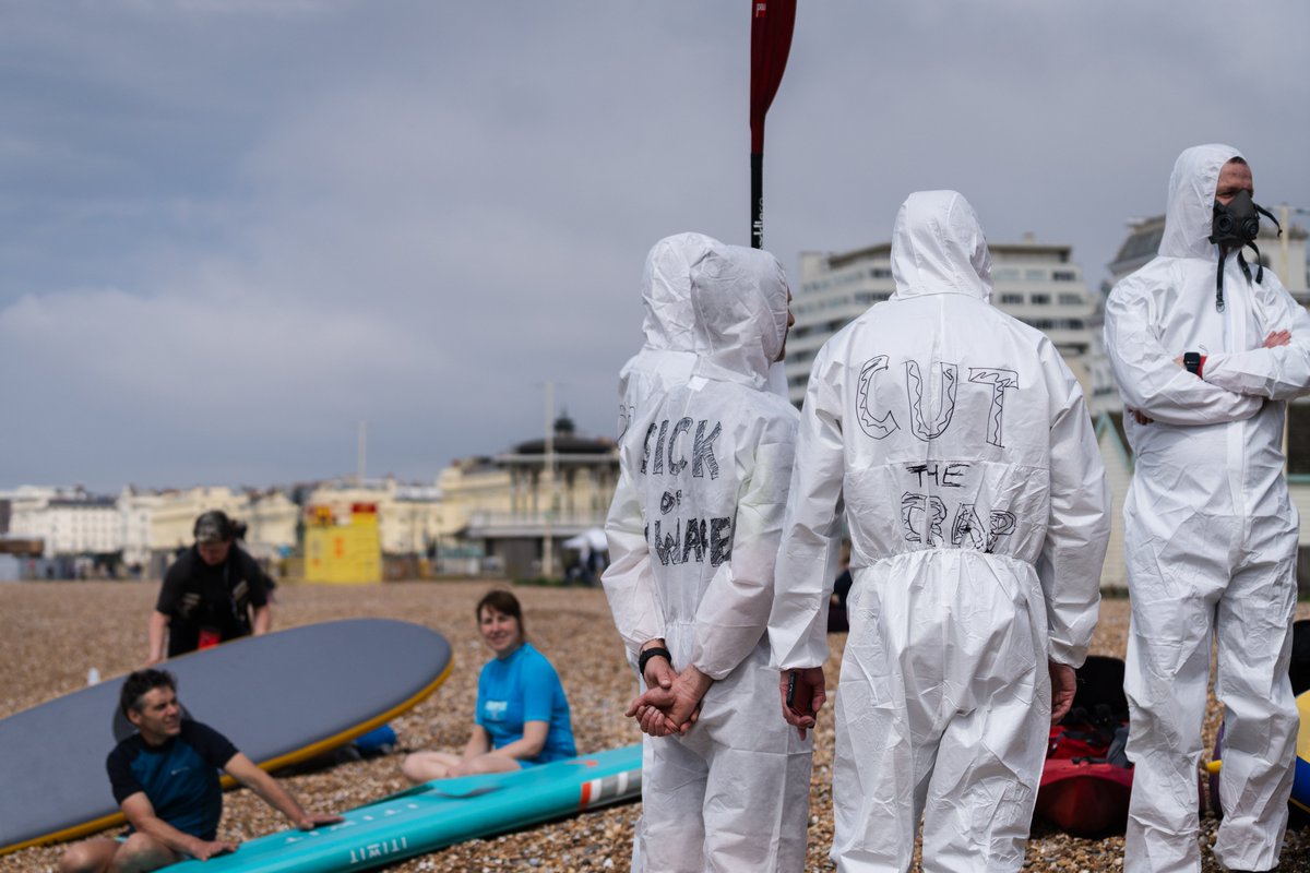 iamtheengine's tweet image. Getting the message across.
Big gathering of people, all ages, interests and backgrounds all united in demanding action to clean up our seas and rivers.

Brighton Surfers Against Sewage 'Paddle Out' protest May 2024

#saspaddleout
#endsewagepollution
#saveourseas