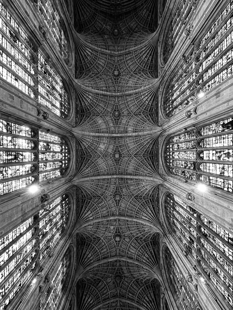 The incredible vaulted ceiling of Kings College Chapel, Cambridge University. Wow! @Cambridge_Uni #architecture #travel #photography