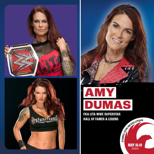 .@WWE Hall of Famer @AmyDumas (#Lita) @ComicConRvltn #LosAngeles #LA #ComicCon SAT & SUN comicconrevolution.com/ontario/ #WWE #WWEHOF #Wrestling #ProWrestling