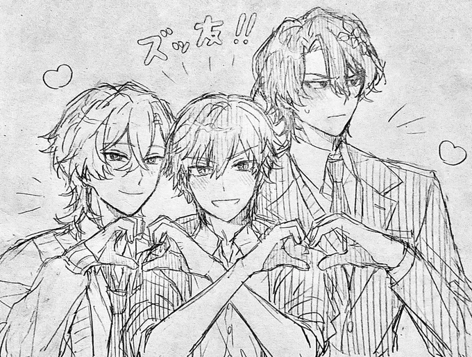 深夜アナログ落書き
仲良しアベ+穹+レイ(学パロ)と運動する🗿 