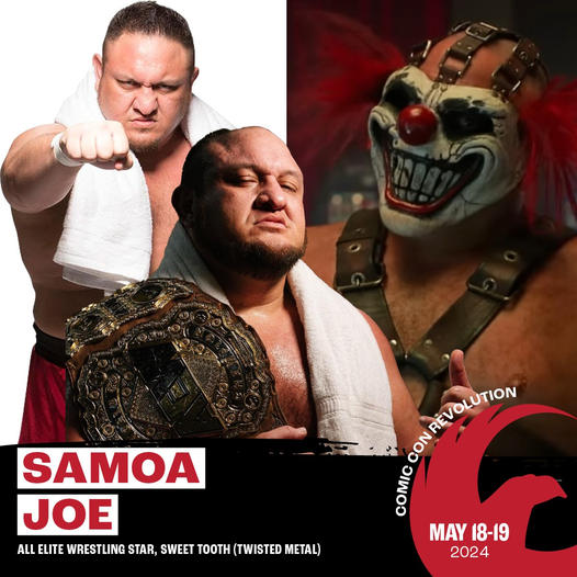 .@AEW World Champion @SamoaJoe @ComicConRvltn #LosAngeles #LA #ComicCon SAT & SUN comicconrevolution.com/ontario/ #AEW #AllEliteWrestling #AEWDynasty #AEWDynamite #AEWRampage #AEWCollision #Wrestling #ProWrestling