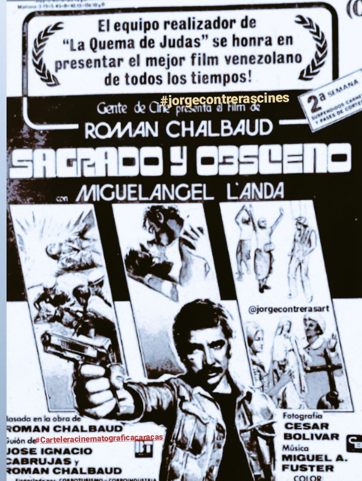 'SAGRADO Y OBSCENO ' es una película venezolana realizada por Román Chalbaud en el año 1975, basada en la adaptación de su obra teatral homónima Basada en una mirada crítica al drama social de aquellos años 60's respecto a la fe y la moral #jorgecontrerascines #cinevenezolano