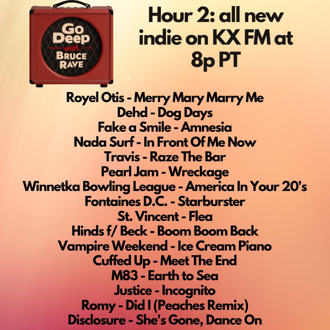 Saturday Night Streaming: My 2 hours @KXFM_ from 7 PT will feature the indie jams shown below. Stream kxfmradio.org/player, with our app, on iHeart or TuneIn.