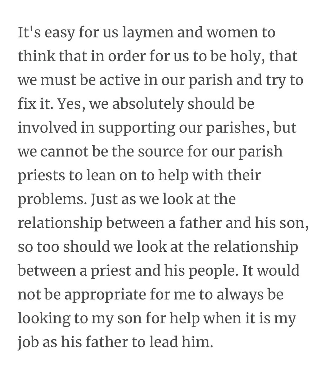 Wait, Harrison Butker said this? Opening up to my parish about my depression was a healing moment, and I lean on my parishioners for all kinds of other help too. I know priests have let you all down, but an uberpriester is NOT what you want. Only Christ is a perfect priest.