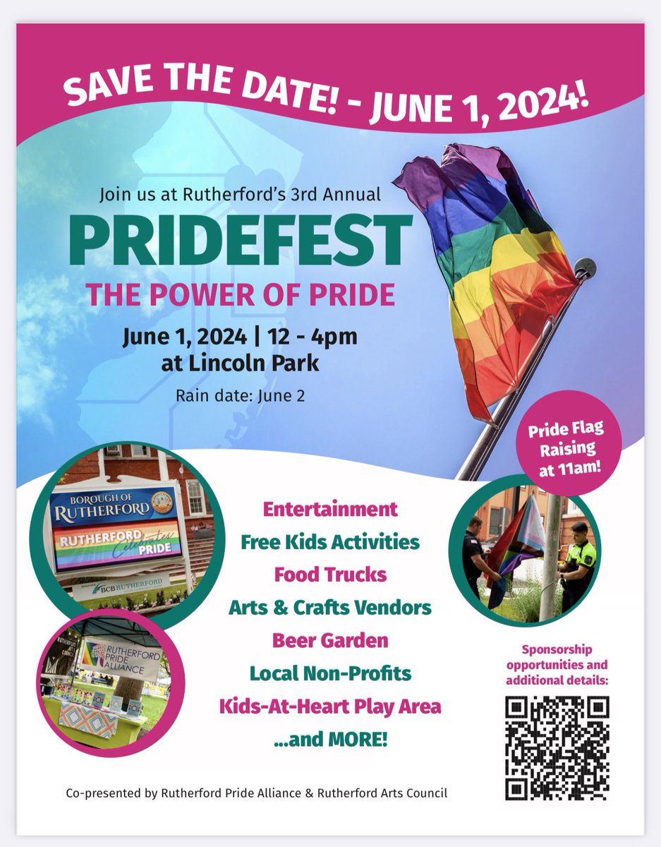 Join us 6/1 #rutherfordnj #bergencounty #njlgbtq #powerofpride #pride #pridefest07070