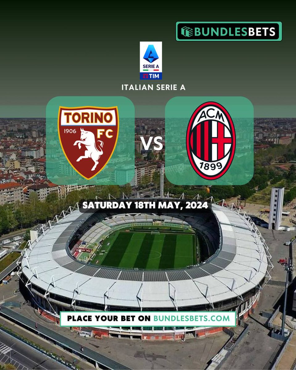 TORINO X MILAN We are expecting a very tight game! ⚖️ How do you think it’ll turn out? Place those predictions here: bundlesbets.com
