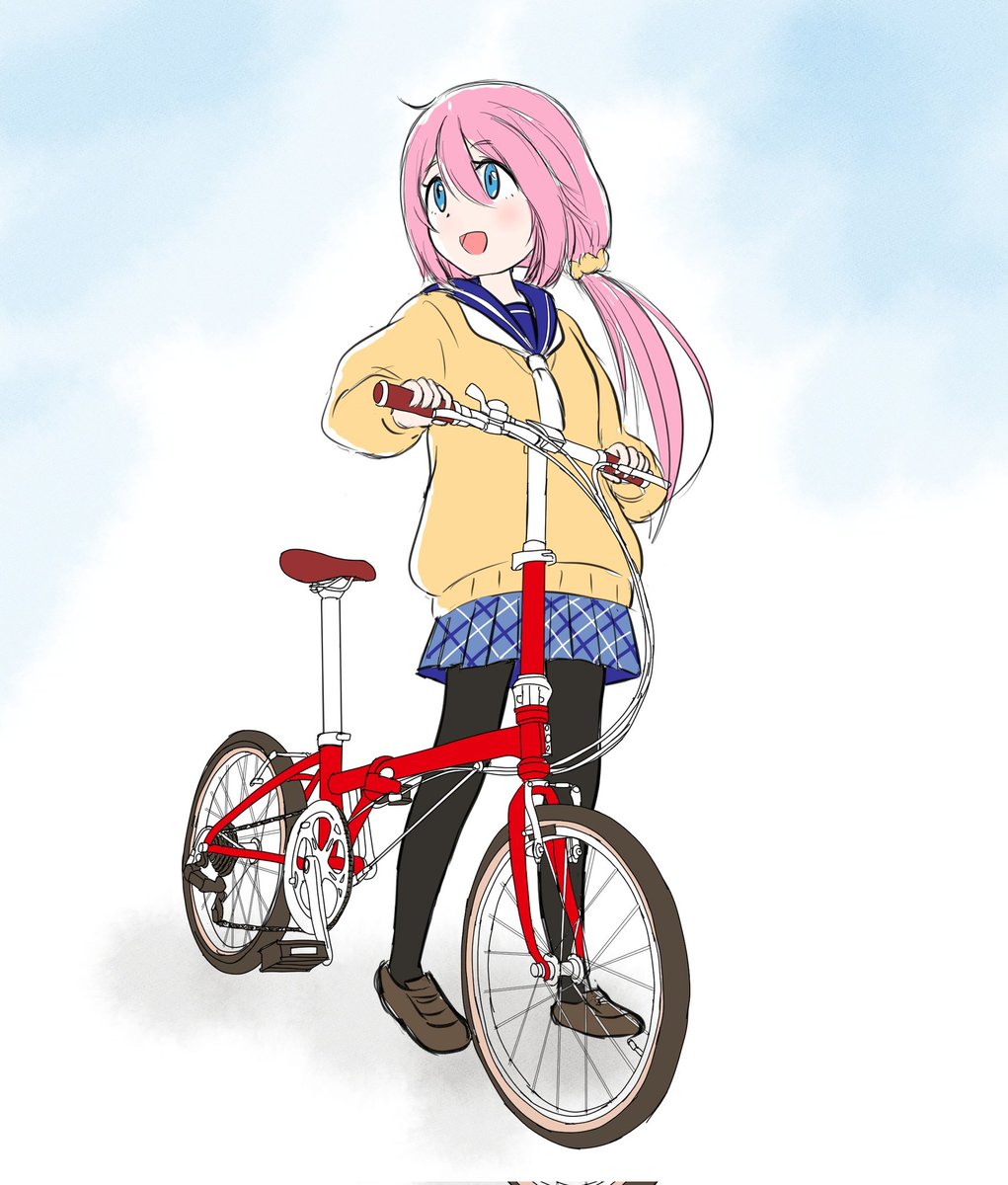 なでしこと愛用の自転車描いてみた☺️