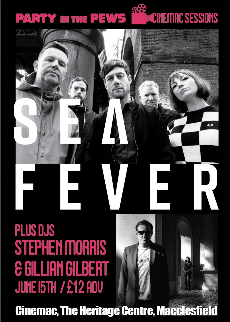 Sea Fever (@seafeverband) on Twitter photo And your next chance to see us play live will be at <a href="/CinemacCinema/">Cinemac</a> in Macclesfield on Saturday June 15th. Our special guests are legendary <a href="/neworder/">New Order</a> members, <a href="/stephenpdmorris/">stephen morris</a> and <a href="/gillian_gilbert/">Gillian Morris</a>! You don't wanna miss this so get your tickets and we'll see YOU down the front 😎 And your next chance to see us play live will be at <a href="/CinemacCinema/">Cinemac</a> in Macclesfield on Saturday June 15th. Our special guests are legendary <a href="/neworder/">New Order</a> members, <a href="/stephenpdmorris/">stephen morris</a> and <a href="/gillian_gilbert/">Gillian Morris</a>! You don't wanna miss this so get your tickets and we'll see YOU down the front 😎