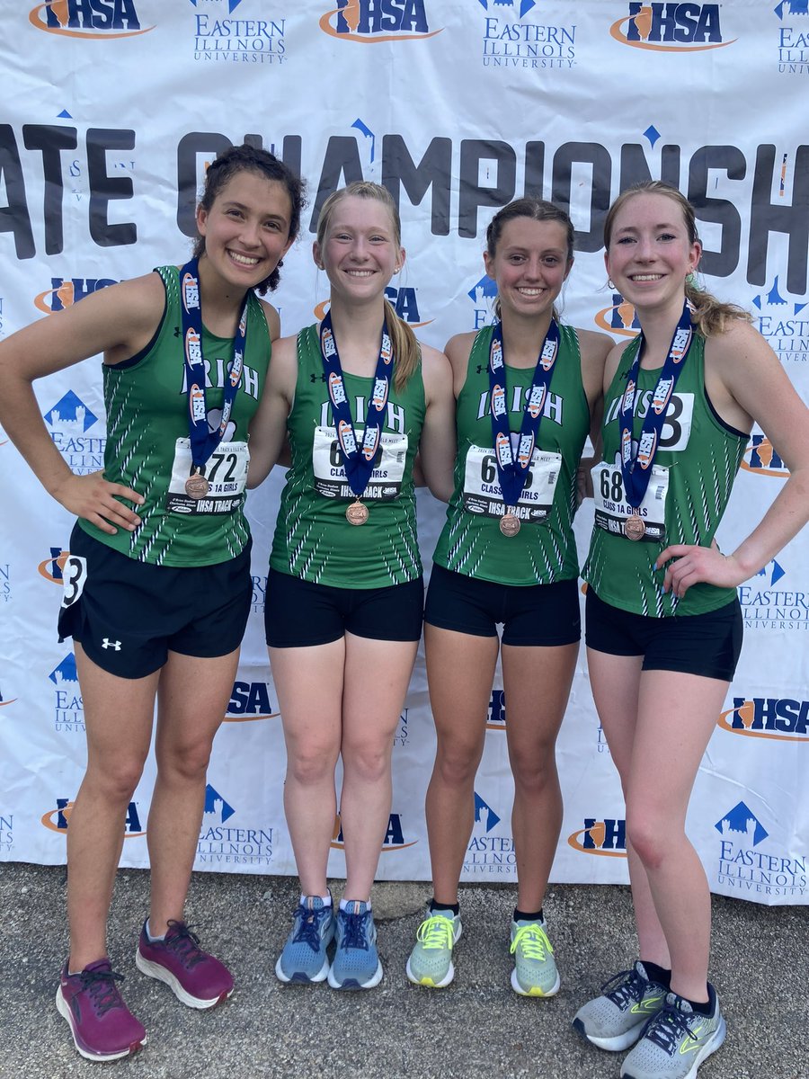 IrishtrackF's tweet photo. 4x8 places 6th and breaks the school record set last year! Congrats ladies! https://t.co/3PYcu0hLIY