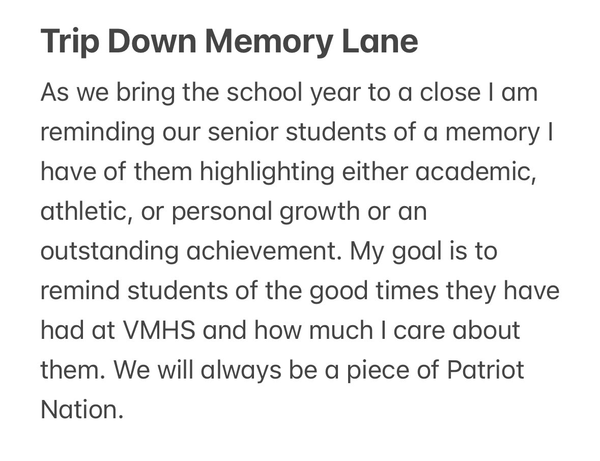 Saturday’s simple strategy of the week for all my #assistantprincipals #principals #EdLeaders Trip Down Memory Lane to highlight personal growth so that our students feel connected and valued. @AlwaysATeacher8 @HistoryOfDiaz @IAmMrsKelley @2Principals