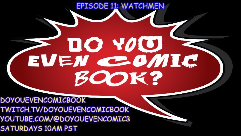 Heading to TOAST’s to watch film a new episode of @DoYouEvenComicB. Come join us live at the links below! See you all in ten minutes!