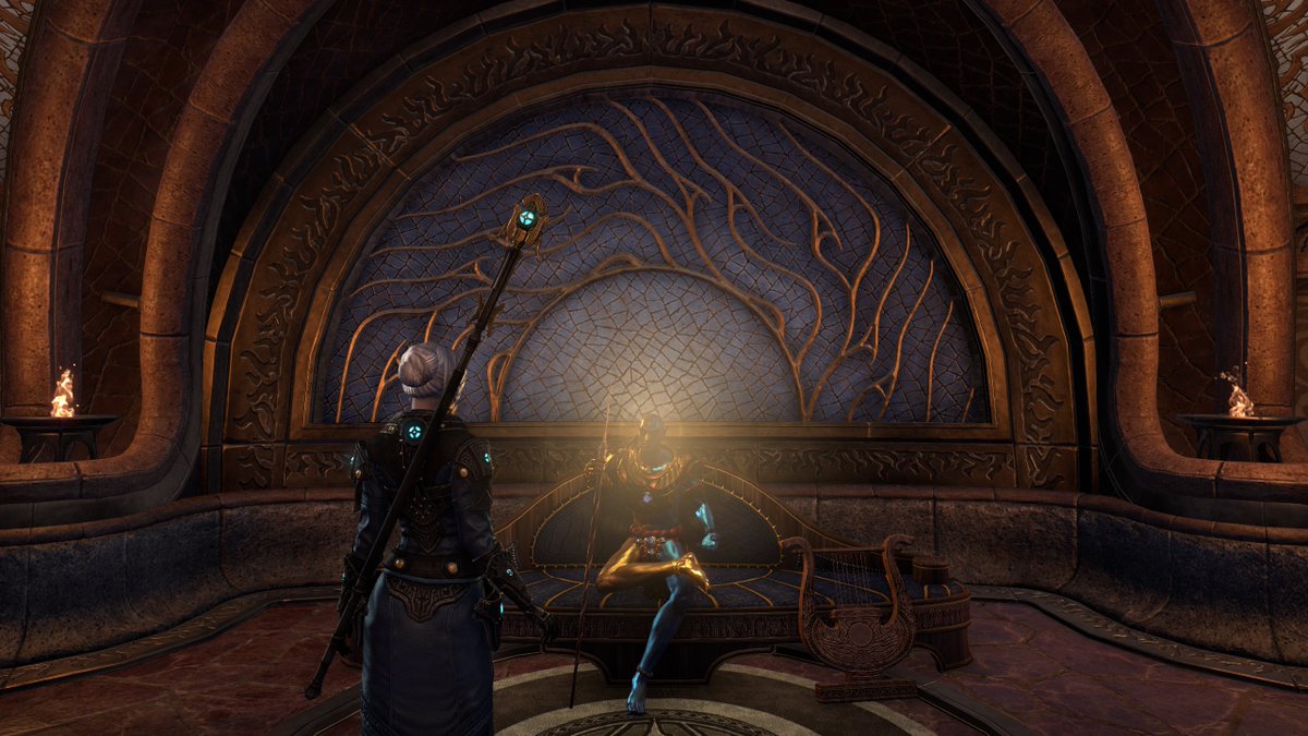 Lord Vivec was losing power and it was getting worse.
Evidence suggested that the Ashlander Chodala was behind it.
They needed to get a hold of his staff, Sunna'rah, but preferably in a manner that would not spark war.

#ElderScrollsOnline #ESO