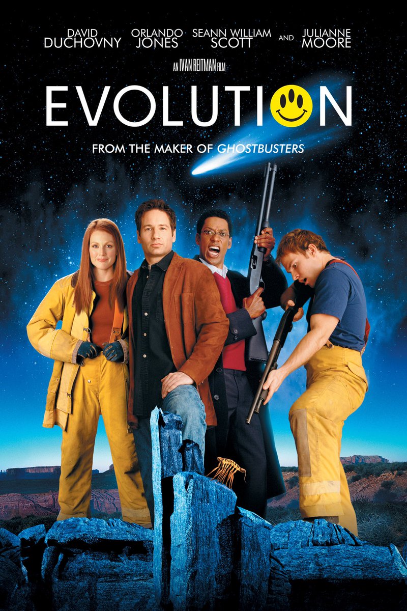 Was watching Evolution. A well-paced and funny film. #EvolutionMovie #IvanReitman #DavidDuchovny #OrlandoJones #SeannWilliamScott #JulianneMoore #TedLevine
