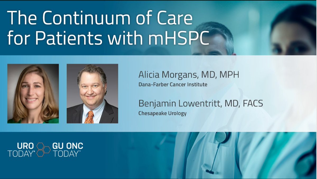 Dr. @CaPsurvivorship sits down with Dr. @UroDrBen to dive deep into comprehensive care for #prostatecancer patients, especially those with de novo metastatic hormone-sensitive (mHSPC) disease on @urotoday. Full interview: tinyurl.com/r2x4vjs8