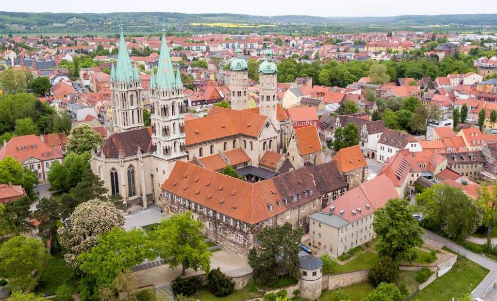 Naumburg Cathedral is a beautiful structure located in Naumburg, Saxony-Anhalt, Germany. Construction of the cathedral began around 1028 under the patronage of the Margraves of Meissen. The initial phase of building continued through the 11th and 12th centuries. A subsequent