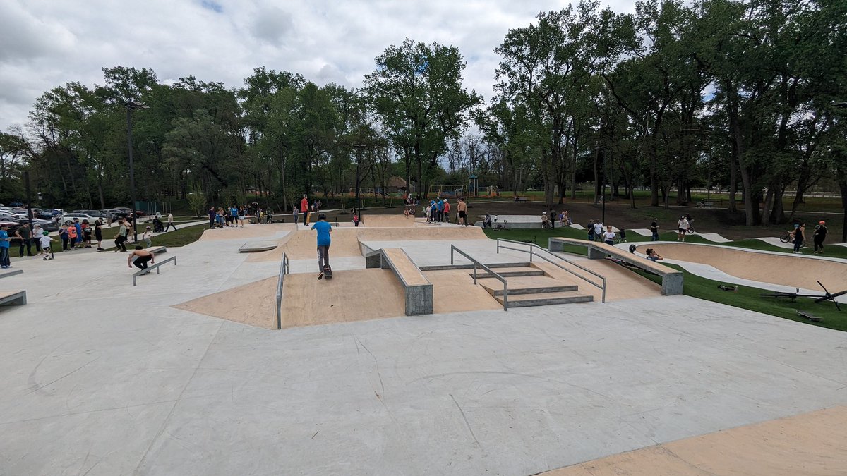Opening day at the Perinton skatepark
