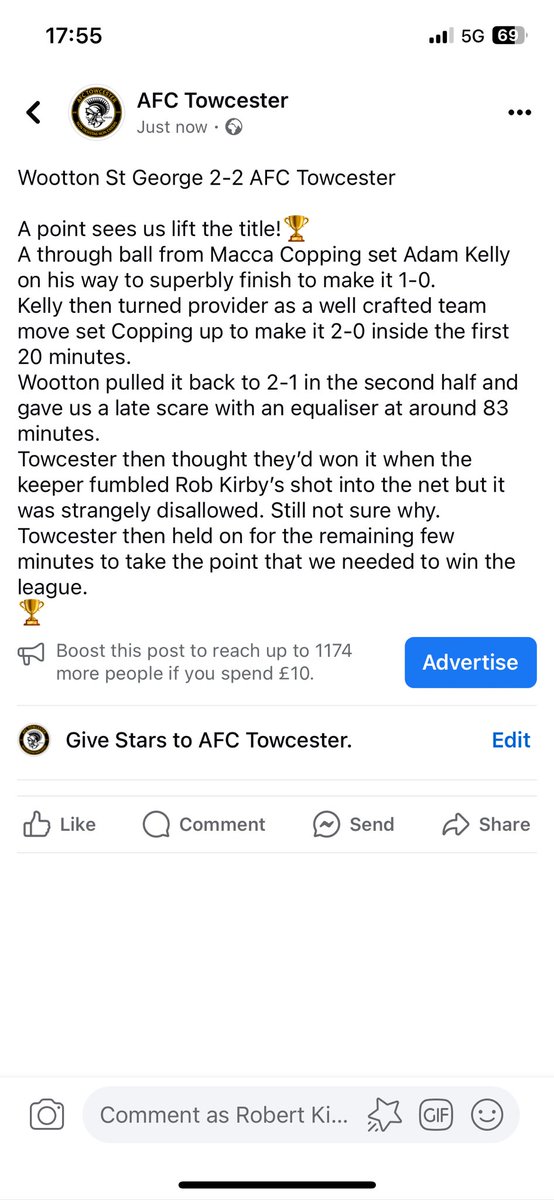 AFCTowcester's tweet photo. https://t.co/Pfn2KlEvKw