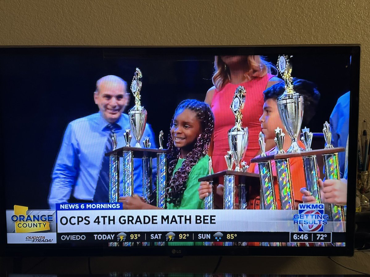 Eccleston_OCPS's tweet image. Congratulations to our very own Eagle, Christina Lewis, 1st place winner of the OCPS Math Bee! 🦅🥇🏆 We are very proud of her hard work and dedication as well as her teacher, Ms. Watt-Douglas, and all of the other finalists! 🐝 #gofullsteam #OCPS #mathbee #ocpsmathbee