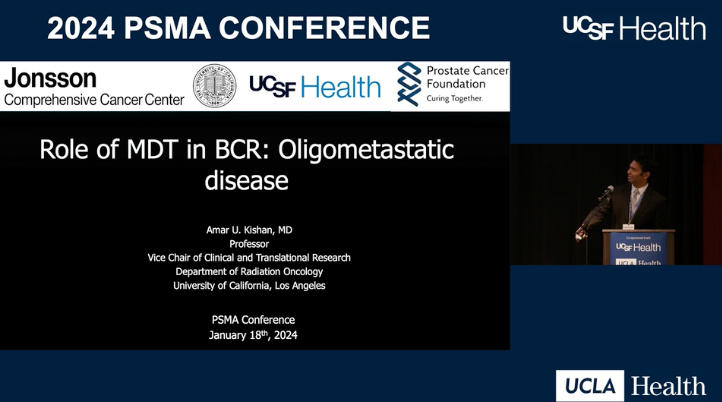 Exciting updates from the 2024 @PSMAconference! @AmarUKishan sheds light on MDT for oligometastatic #ProstateCancer. He underscores the crucial role of PSMA PET imaging in patient selection and advocates for further research > bit.ly/3uQYpF5 @UCSF @UCLA @PCFnews