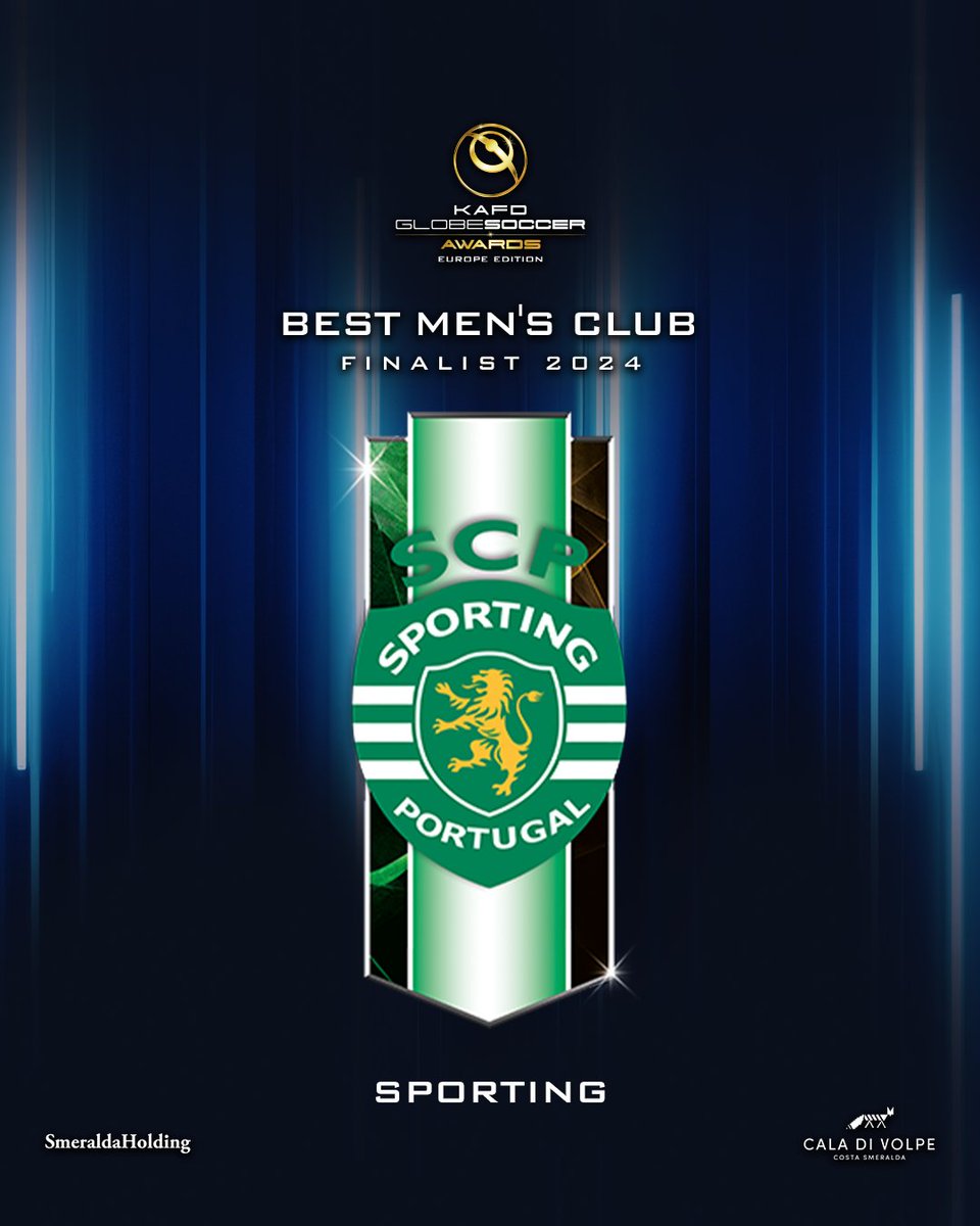 Can Sporting CP seize the title of BEST MEN'S CLUB at the @KAFD #GlobeSoccer European Awards? 🏆 @SportingCP #KAFD #HotelCaladiVolpe #SmeraldaHolding