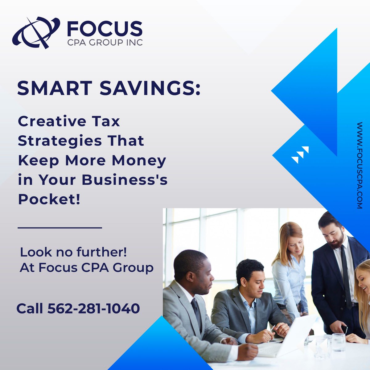 Welcome to Focus CPA Group, where we specialize in helping businesses thrive financially! Dive into our latest feature,

Explore 'Smart Savings' today and watch your business soar to new heights of financial success!

#TaxTips #BusinessSuccess #FocusCPAGroup #TaxSmartSuccess