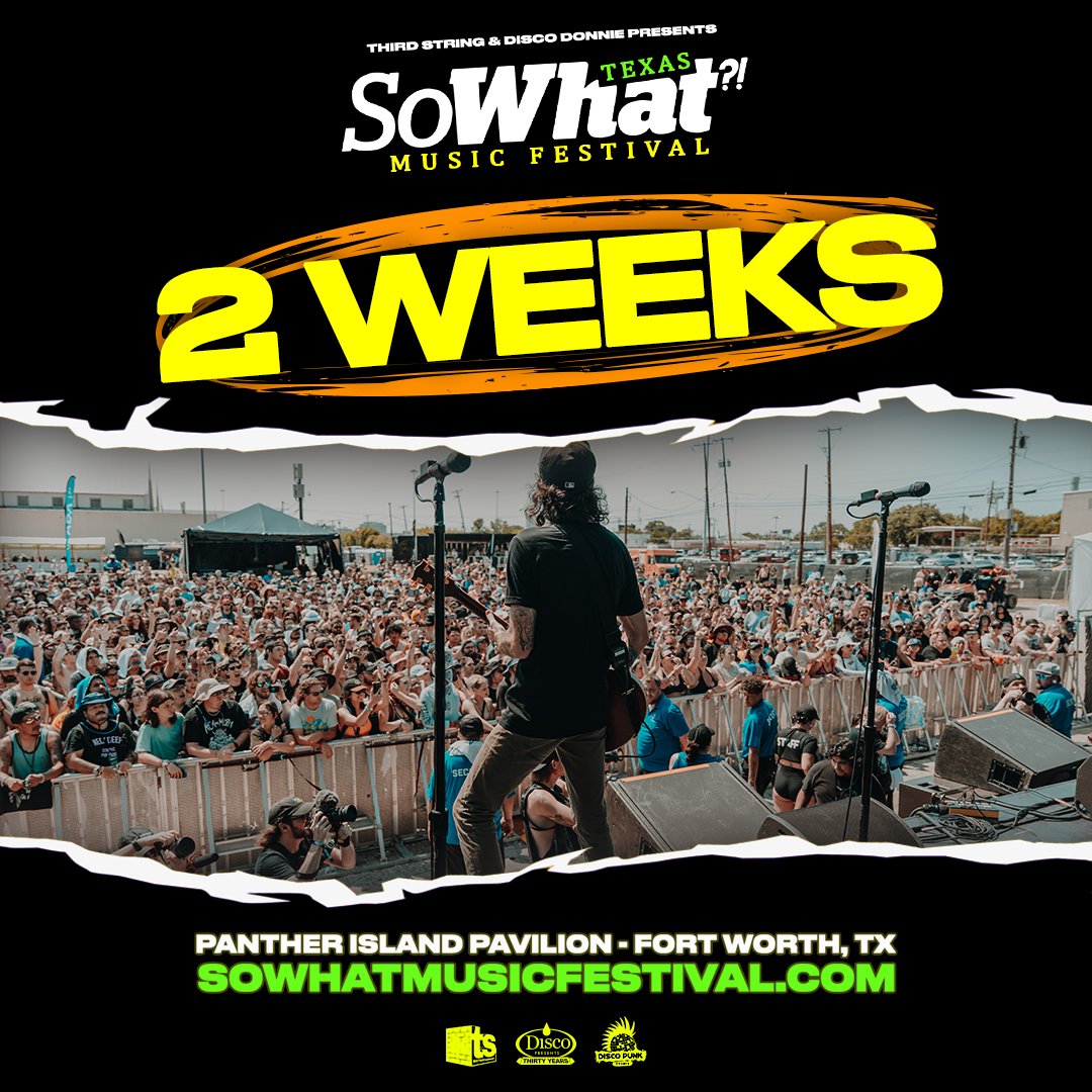 Double digits people!! TWO WEEKS til we're opening the gates to the best weekend of the summer. 🤘 Grab your tickets now! sowhatmusicfestival.com