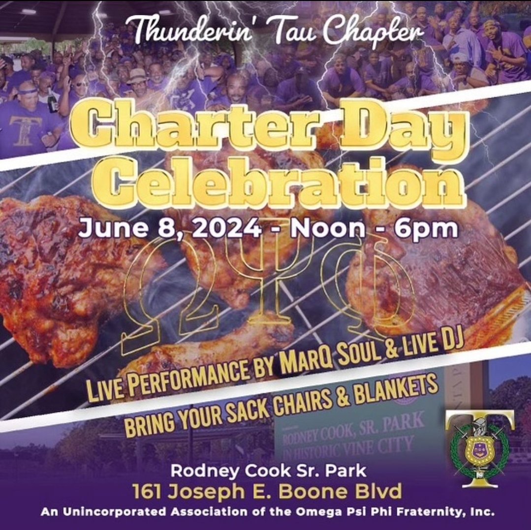 omega_georgia's tweet image. The Tau Chapter [IG: @tauchapterques ] is back with their 102nd Charter Anniversary Cookowt! Join them on Saturday, June 8th, at the Rodney Cook Sr. Park in Atlanta, GA. #FIETTS #omegapsiphifraternityinc #tauchapter #ThunderinTAU #experienceTAU #Cookowt