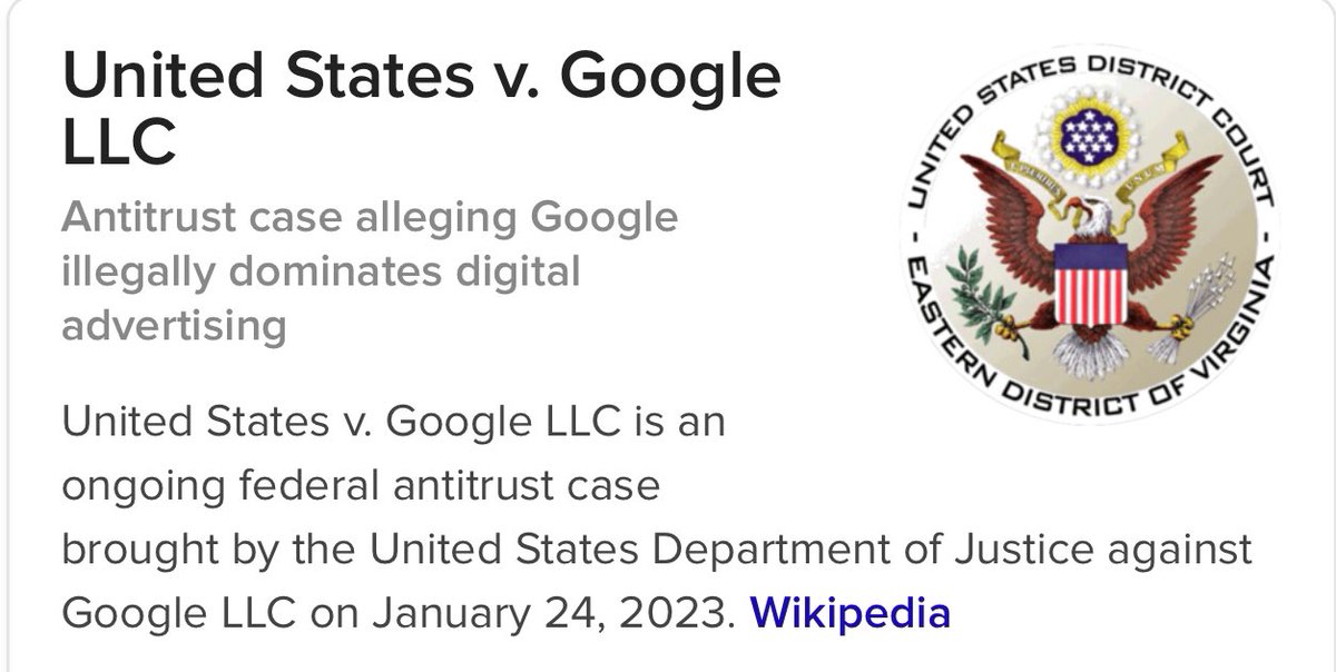 Who supports breaking up Google? They tried to prepay max damages to the government to avoid the inevitable.