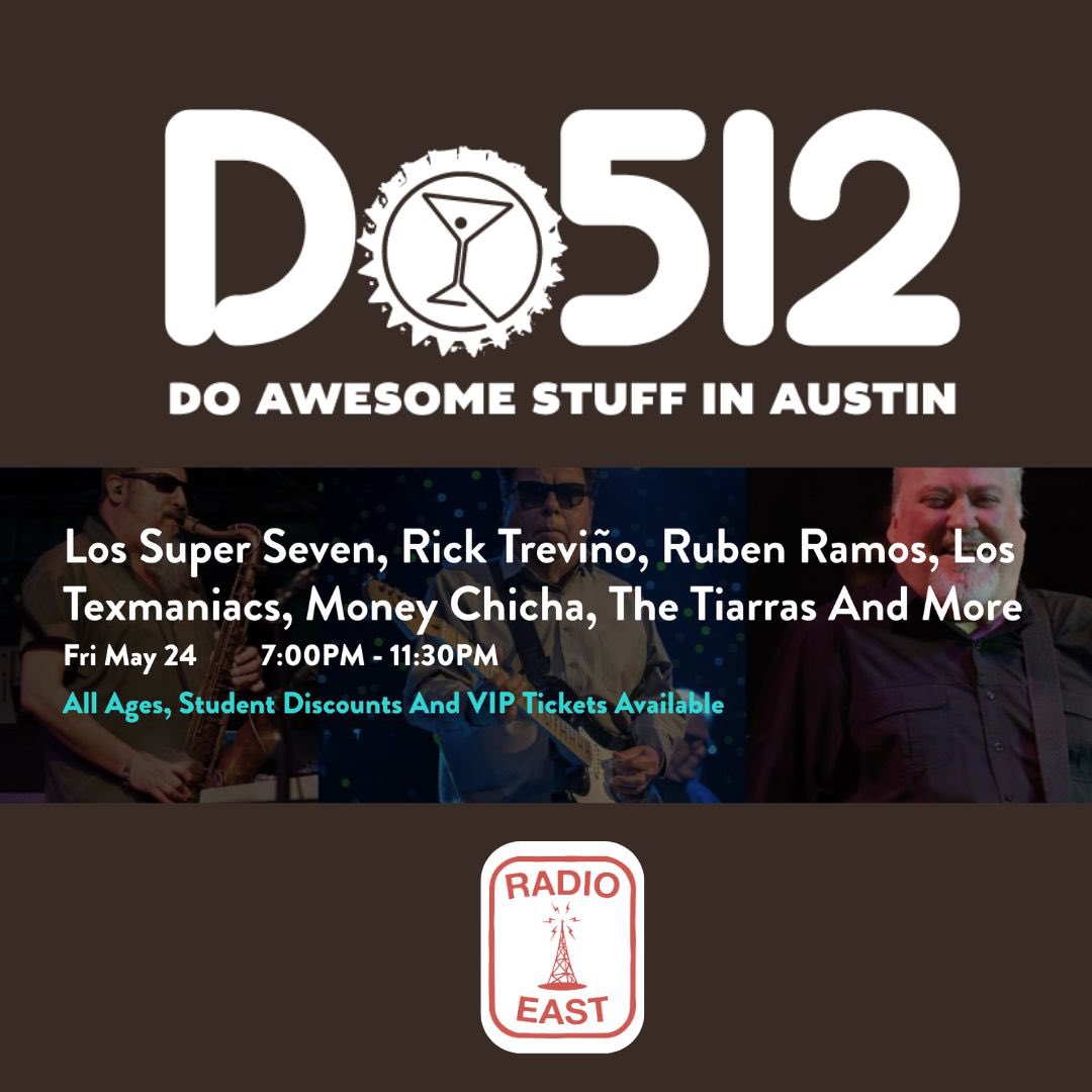 Thanks <a href="/Do512/">Do512</a> for sharing next Friday’s  #Austin concert with TexMex supergroup Los Super Seven featuring members of the legendary Los Lobos Cesar Rosas, David Hidalgo + Steve Berlin, with <a href="/RickTrevinoMain/">Rick Trevino</a>, Ruben Ramos and more! Radio East 5.24 ⭐️ tickets: bit.ly/4am7e8V