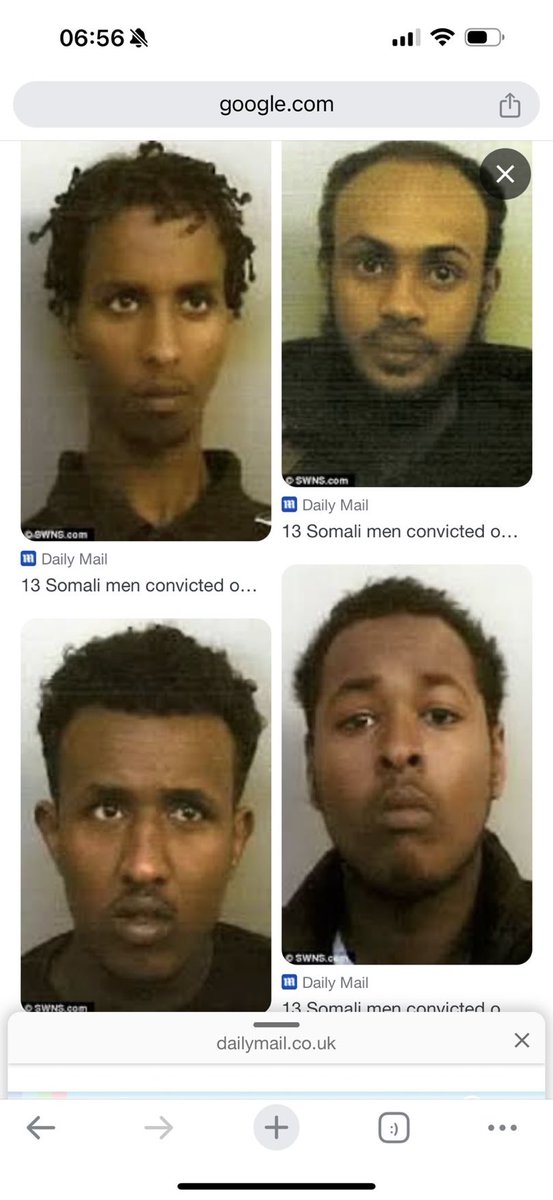 13 Somalians, who we allowed to live here , Raped, coerced and beat four white meat girls into becoming prostitutes. 

Some were persuaded to have sex with their 'boyfriend's' friends and told this was part of Somali 'culture and tradition! ( it probably is, along with marrying