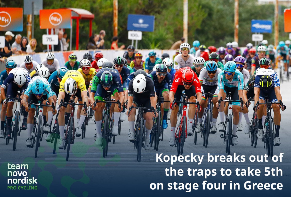 #IToH2024🇬🇷 “We knew we would get back in the top results if we stuck to the plan, and everyone did a great job today.' - Matyas Kopecky Read the full race report 👇 teamnovonordisk.com/blog/kopecky-b… #TourofHellas #DrivingChange #Diabetes