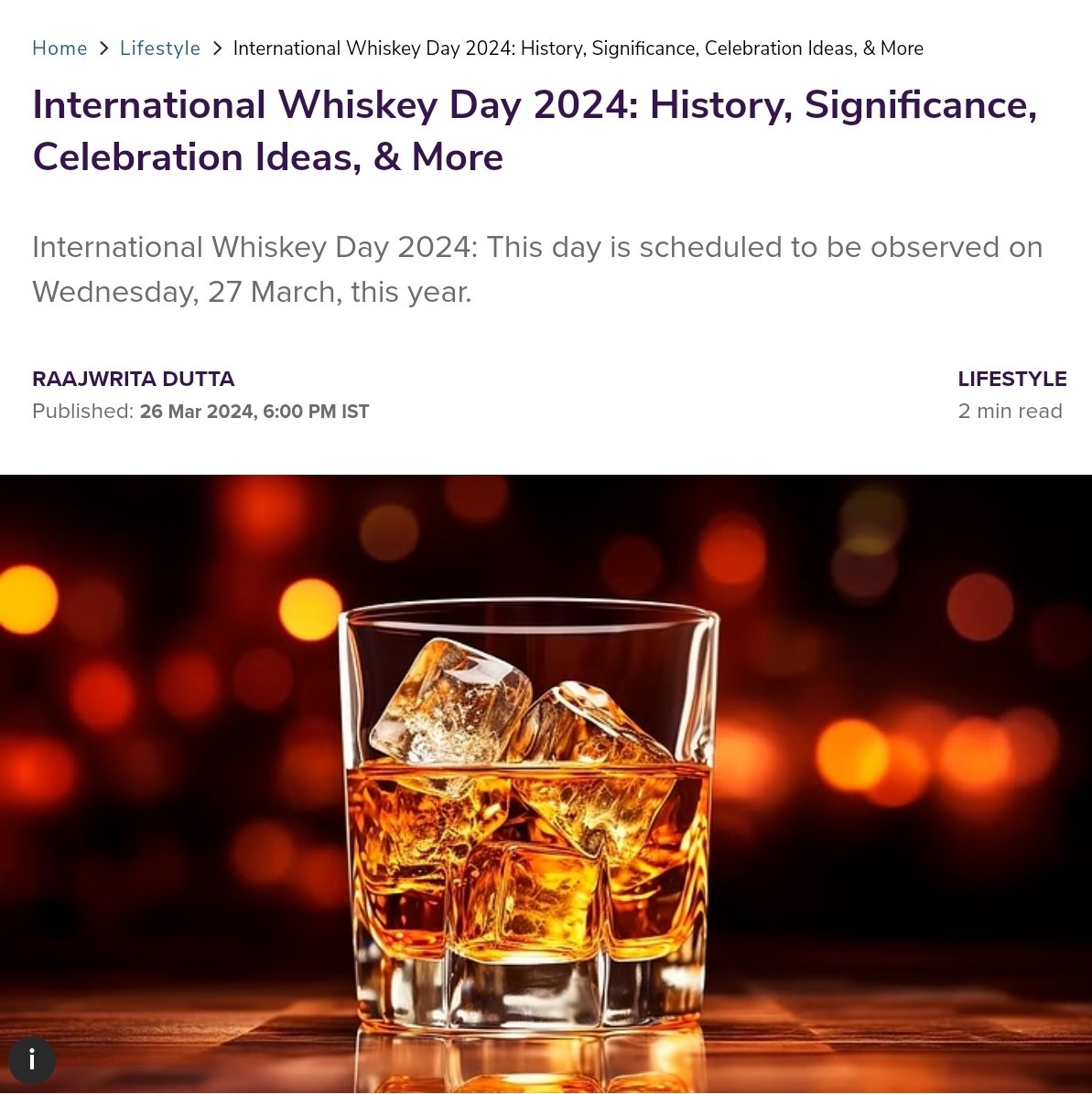 World Whisky Day 2024 is on Saturday 18th May. روز جهانی ویسکی مبارک😅 #whisky_day