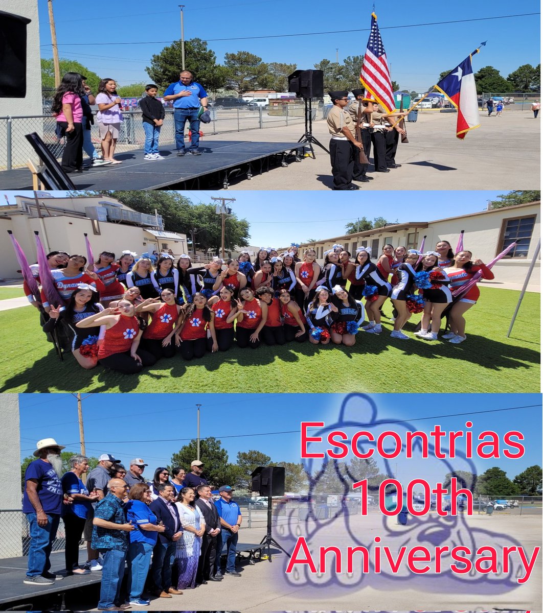 Community Events Escontrias Elementary 100th Anniversary Celebration 🎉 #BulldogPRIDE #Missionettes #Dynamics #MadDawgCheer @Socorro_HS1 @SISD_FineArts @reynaga_lesly @dog_cheer