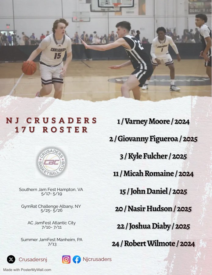 NJC 17U win game 2 😮‍💨. See you on Court 2 <a href="/4/">w</a>:50pm vs Jersey Drive ‼️ (Hampton Convention Center)
-
<a href="/Hoopgroup/">ricky dixon</a> Southern Summer JamFest
#aaubasketball #livecircuit #recruitment #D1 #D2 #D3