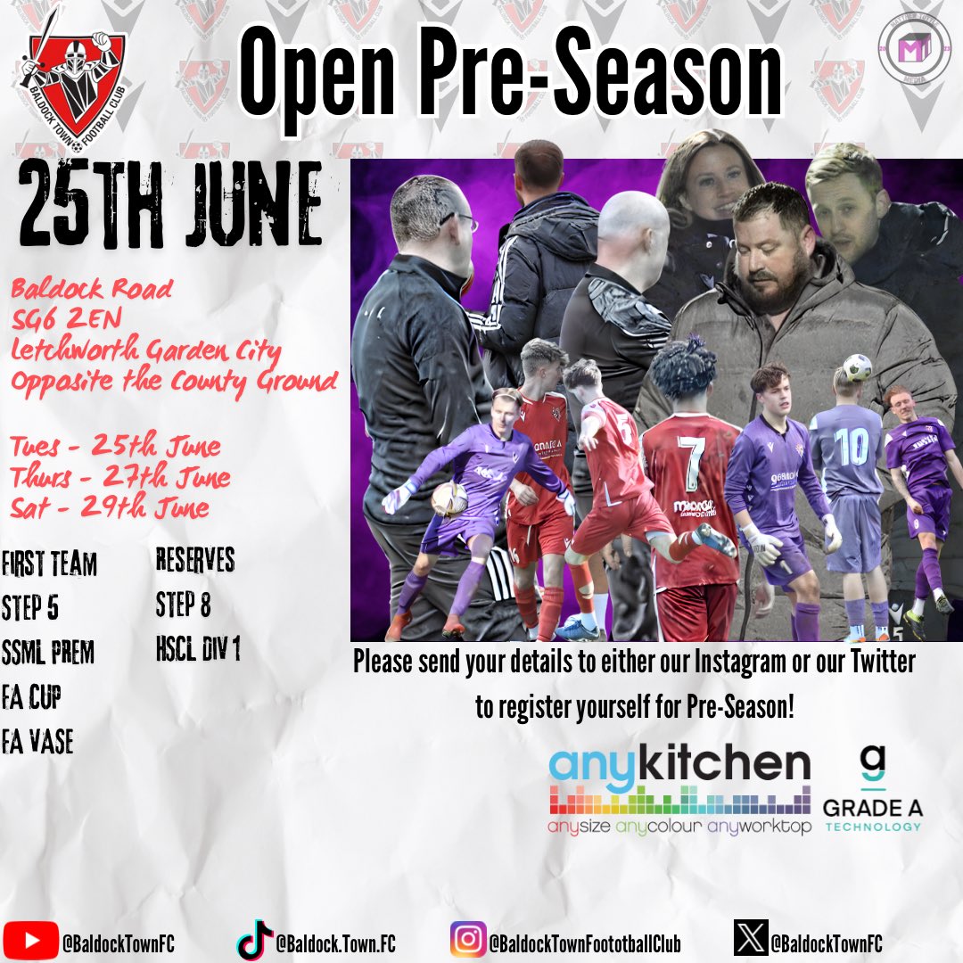 🚨| PRE-SEASON

Our Pre-Season dates will start on the 25th of June continuing every Tuesday, Thursday and Saturday throughout July!

Please message our Twitter with your details to register attendance!

#COYB 🐻