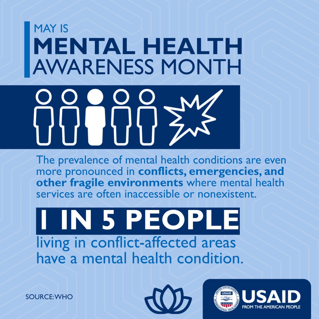USAID recognizes the importance of mental health as a human rights concern, a major determinant of general health and well-being, and a critical factor in development progress. Learn more during #MentalHealthMonth: pdf.usaid.gov/pdf_docs/PA021…