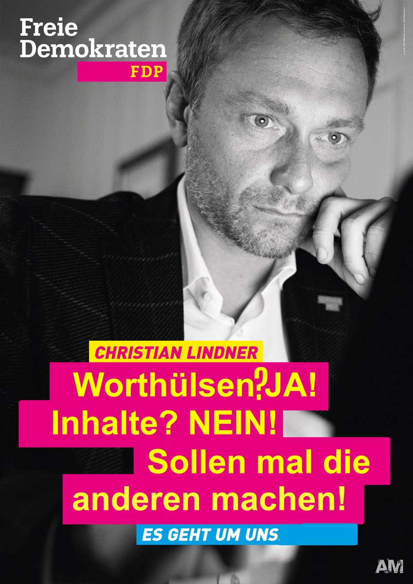 @Wissing Vielleicht ein paar Gedanken aufwenden, deine Arbeit zu erledigen, um die Klimaziele zu erreichen!
Wie wäre es mit dem @fdp-Slogan 'Leistung muß sich wieder lohnen' ? 
Statt Arbeitsverweigerung u das eigene Versagen mit der #Leistung der anderen aufzurechnen!
#Schäbig!