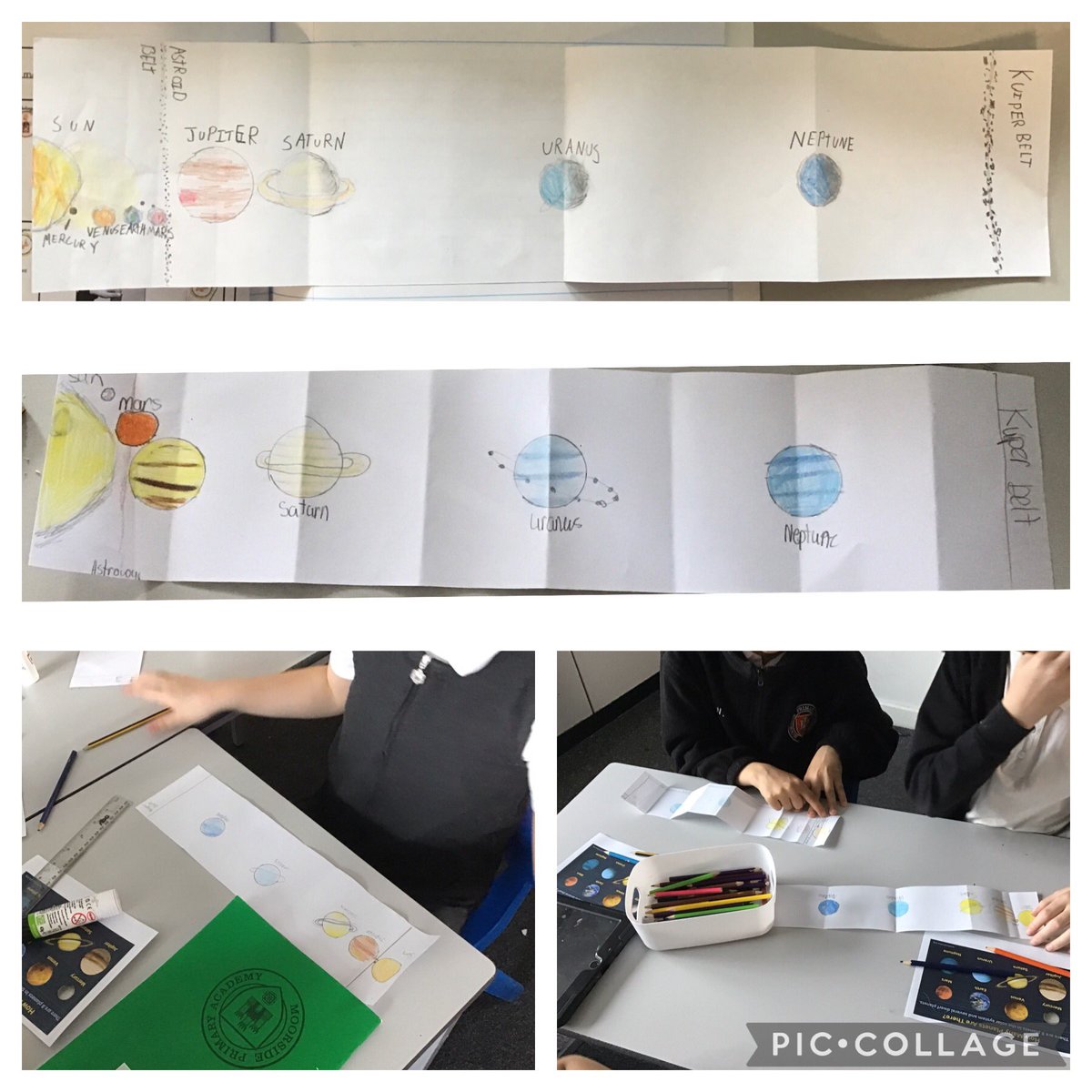 In science, year 5 have been learning about the solar system. They researched the planets and found out different facts about them and then drew them looking at where they are positioned in the solar system. <a href="/MoorsidePA/">MoorsidePA</a> #moorsidepa #moorsidepascience