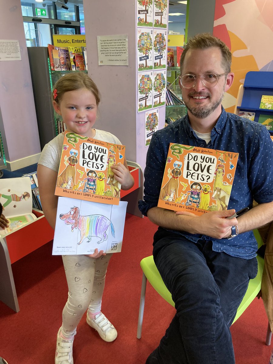 Massive thanks to @drawingmatt who ran the last event of the #OrpingtonLiteraryFestival at #OrpingtonLibrary this afternoon. Reading, drawing and a quiz were all involved plus we got to create our own very strange creatures! @Orpington1st @LBofBromley @Better_UK