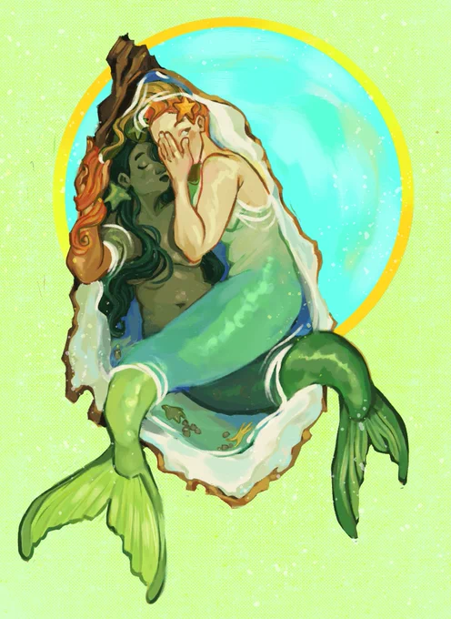 oh mermay? well i drew this is december #procreate #mermay 