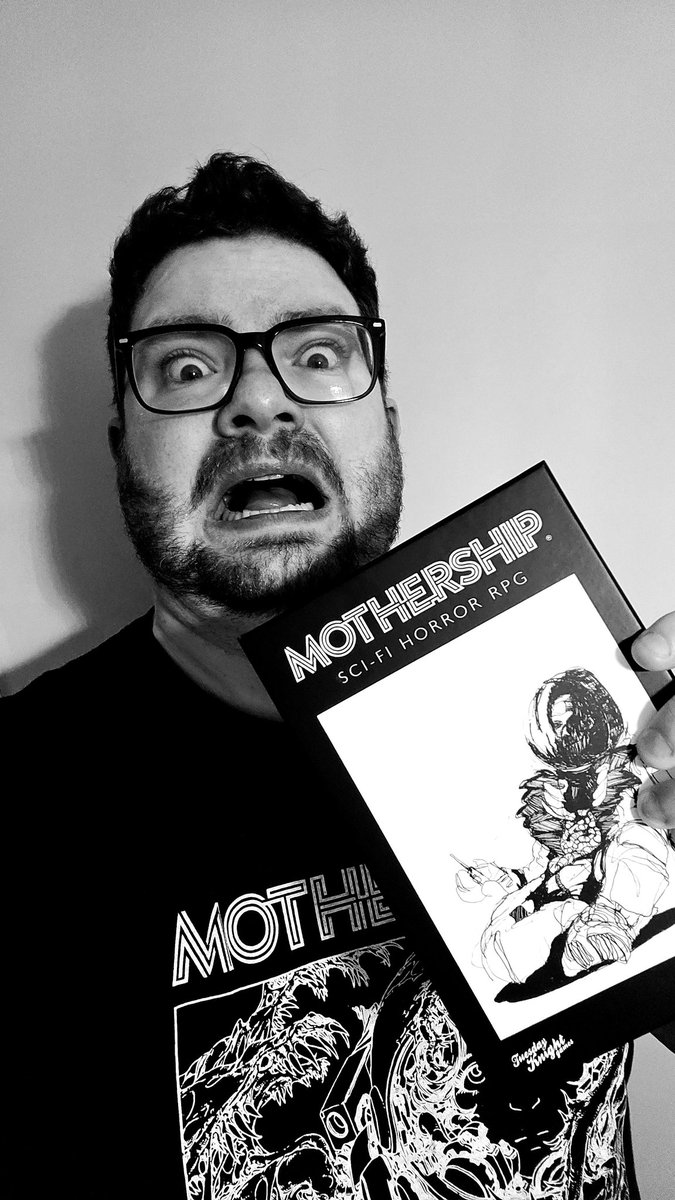 I'm looking forward to seeing this expression on players' faces when I run my first game of @MothershipRPG by @playTKG

#mothership #ttrpg #rpg #tabletoprpg #scifi #horror
