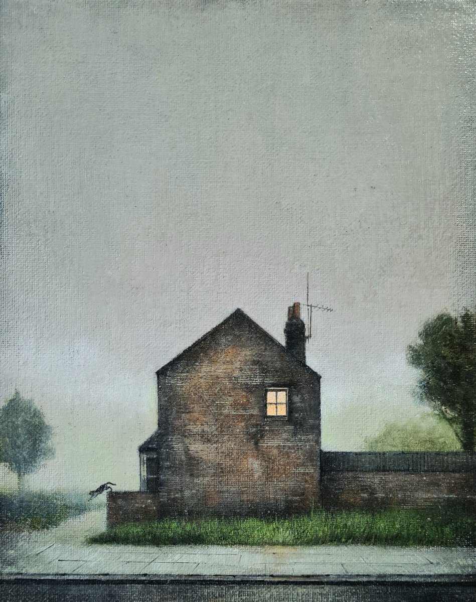 a new painting... 'The Dreamer's House' oil on board 10 x 8 inches
