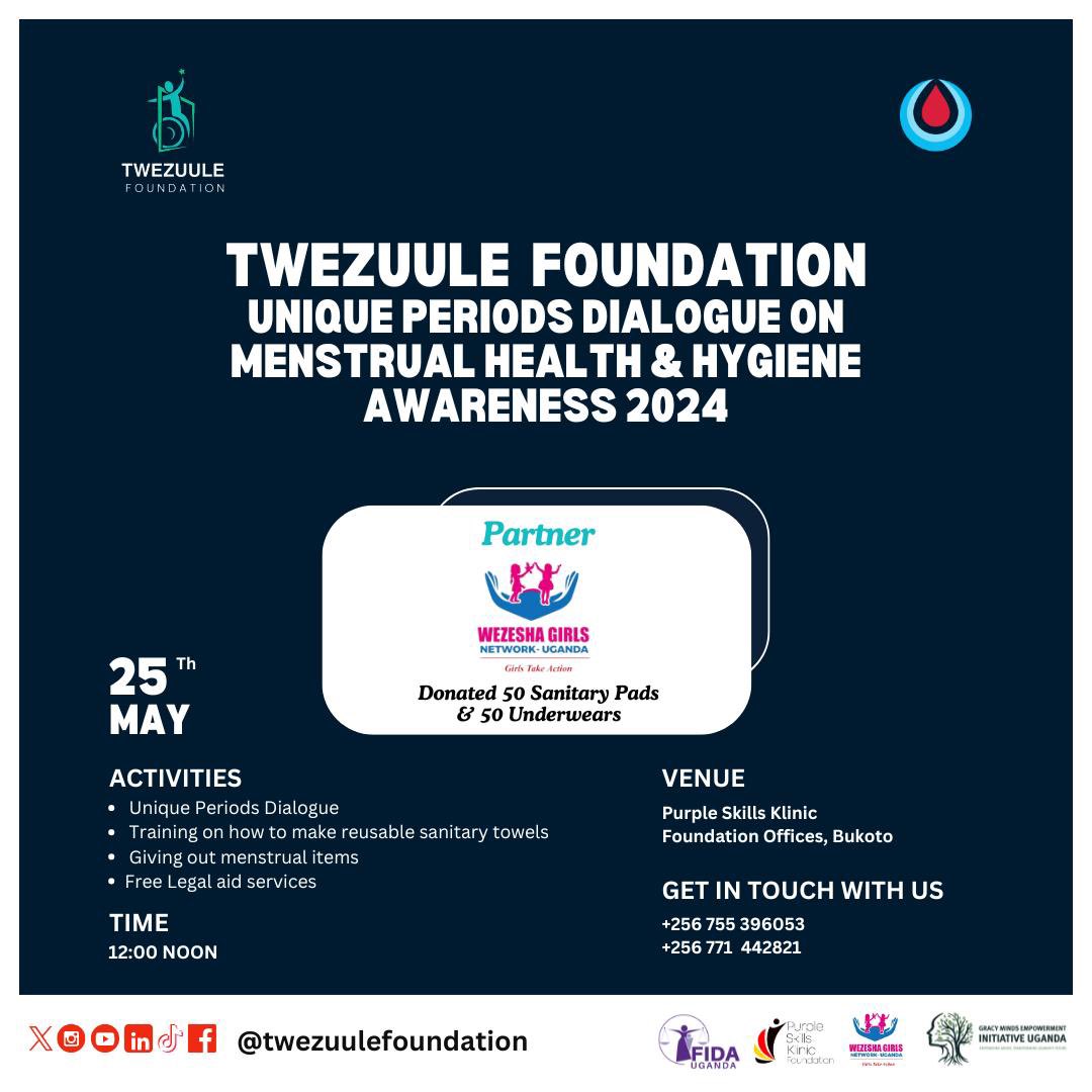This is such great news: Thank you @WezeshaGirls for supporting Girls with disabilities to menstruate with dignity and respect: Its importand that we recognise that menstruation is normal and natural for every female on this planet earth: Lets create a #PeriodFriendlyWorld