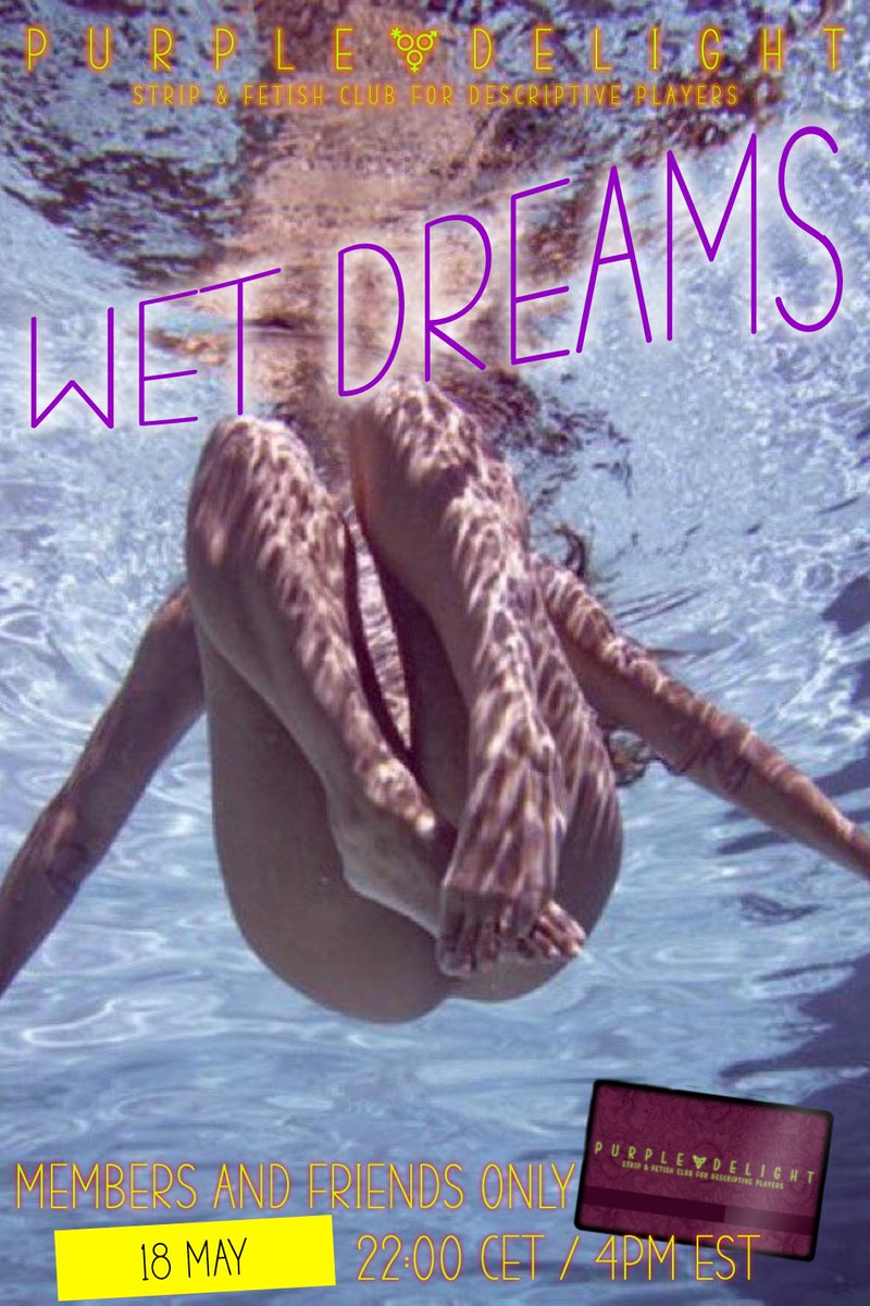 The infamous Purple Delight Pool Party Orgy is back again tonight! It is something you don't want to miss. But you will miss it if you are not a member or a friend. Still some time left to get that sorted.

#3dxchat #bdsm #fetish #orgy