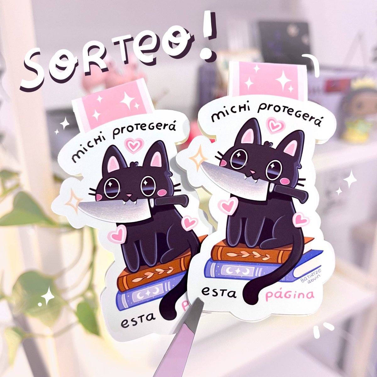_Niightingale's tweet photo. ✨🐈‍⬛🔪 MICHI SORTEO 🔪🐈‍⬛✨

Este será uno de los diseños de marcapáginas disponibles el día 22 🔪✨ Os aviso de que habrá unos muy LINDOS 🥺

Para participar:

🐈‍⬛ Dar RT! 
🔪 Seguirme por aquí!
🎀 (Opcional) Enseñadme a vuestros michis, porfi 🥺 https://t.co/lcvLJBonlb