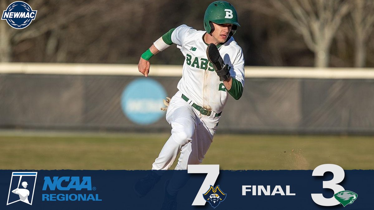 Babson fell to UMass Dartmouth, 7-3, this morning, their second loss of the double-elimination NCAA Baseball Regional. 

The Beavers had a strong season, including winning the NEWMAC title. 

#GoNEWMAC // #WhyD3