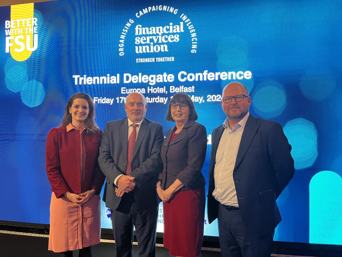 Great to speak ⁦@fsuireland⁩ conference on the Collective Bargaining panel with ⁦@fsuireland⁩ GS John O Connell, Kelly Fay Rodríguez from the 🇺🇸 Biden administration grilled by the wonderful ⁦@ingridmileyRTE⁩ (just like old times)!